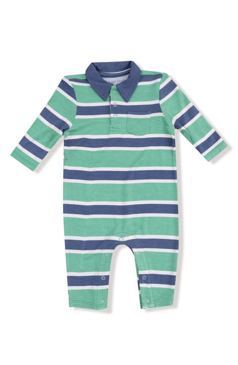Rugby Stripe Long Sleeve Romper (Baby)