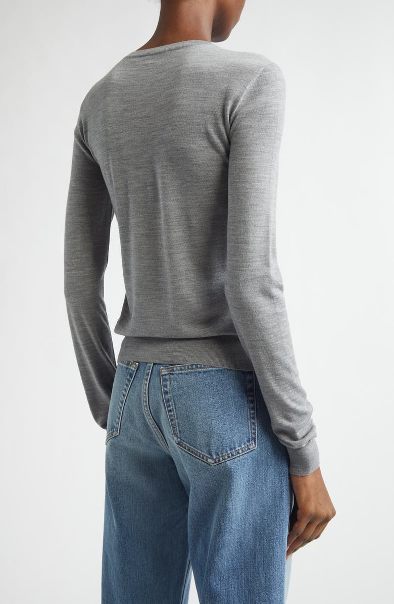 Saint Laurent Cashmere Wool Sweater, Alternate, color, Gris Chine