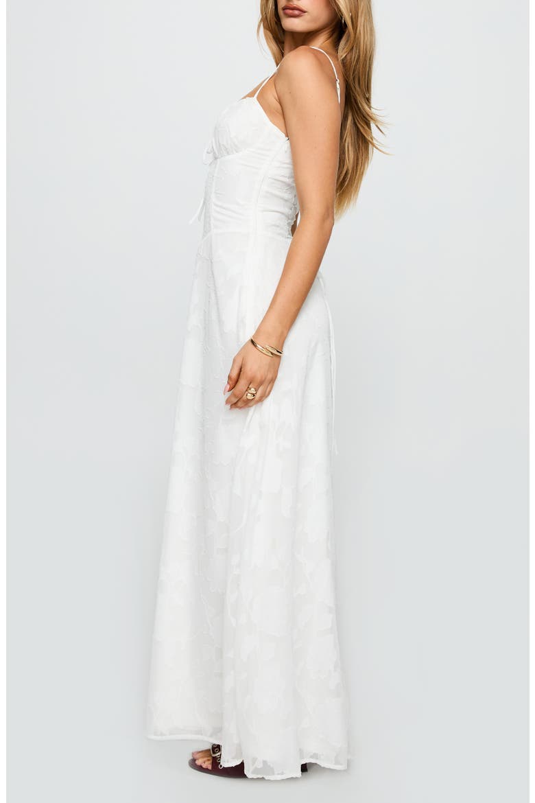 Kosetta Floral Burnout Maxi Dress, Alternate, color, WHITE