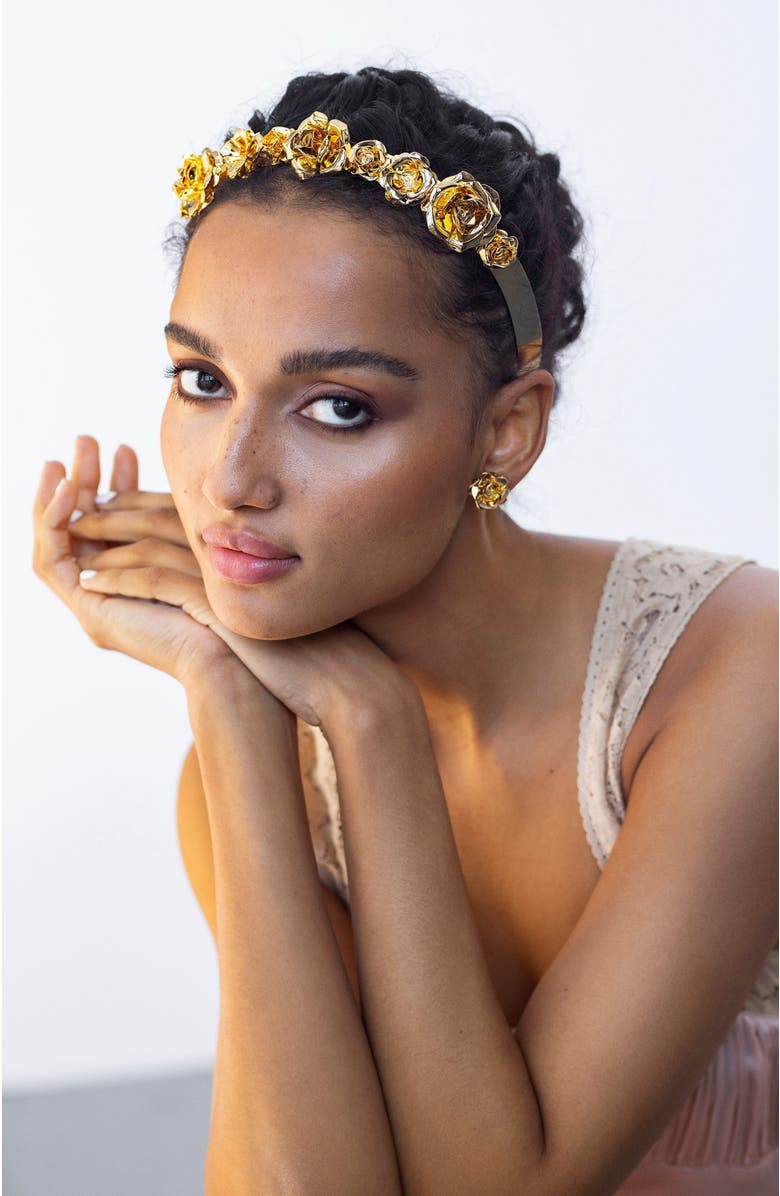 Epona Valley Field of Roses Crown, Alternate, color, Gold