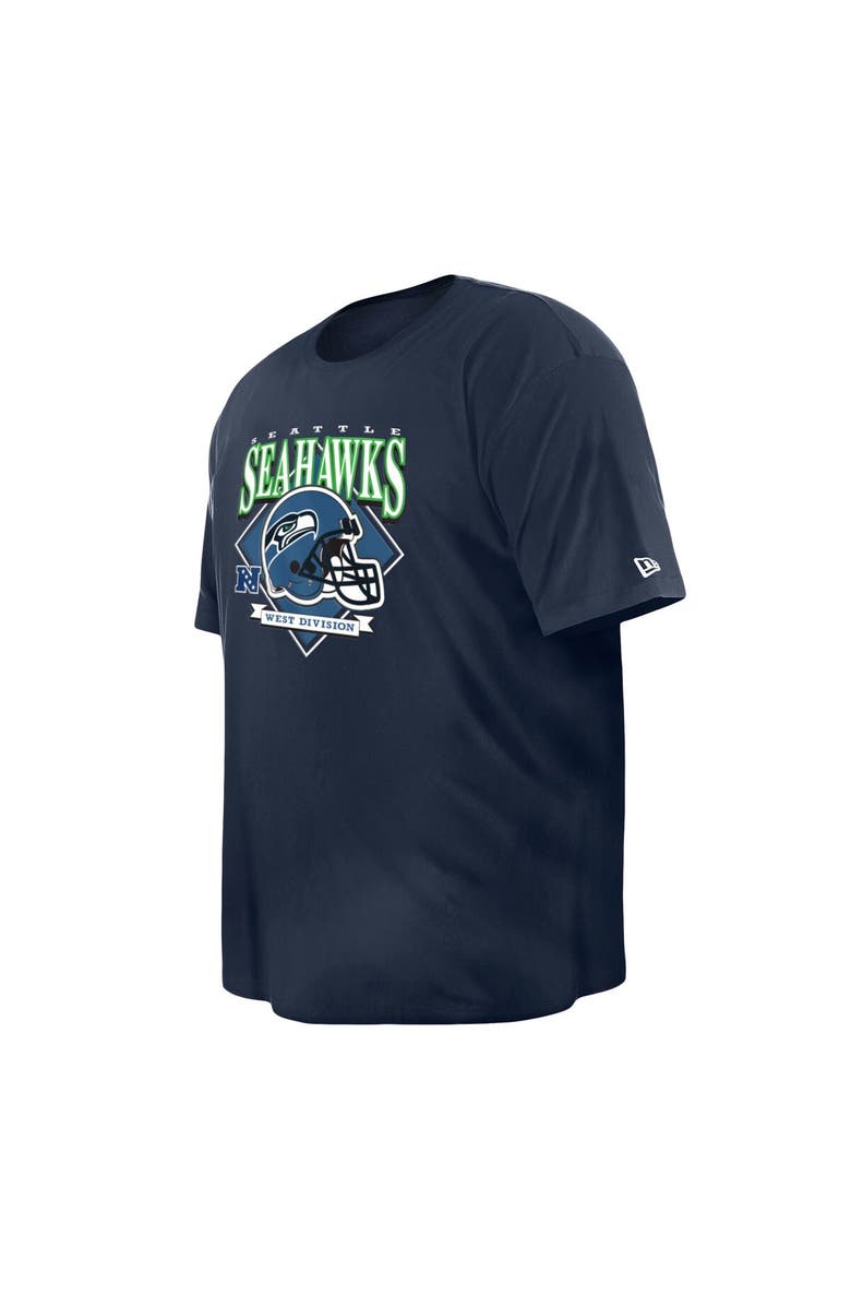 New Era Men's New Era College Navy Seattle Seahawks Big & Tall Helmet Historic Mark T-Shirt, Alternate, color, Navy