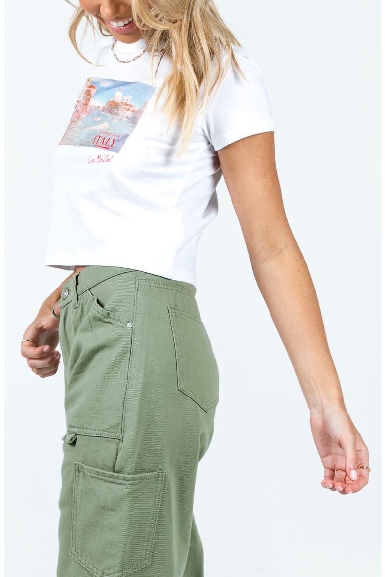Italy Love Organic Cotton Crop Graphic T-Shirt, Alternate, color, WHITE
