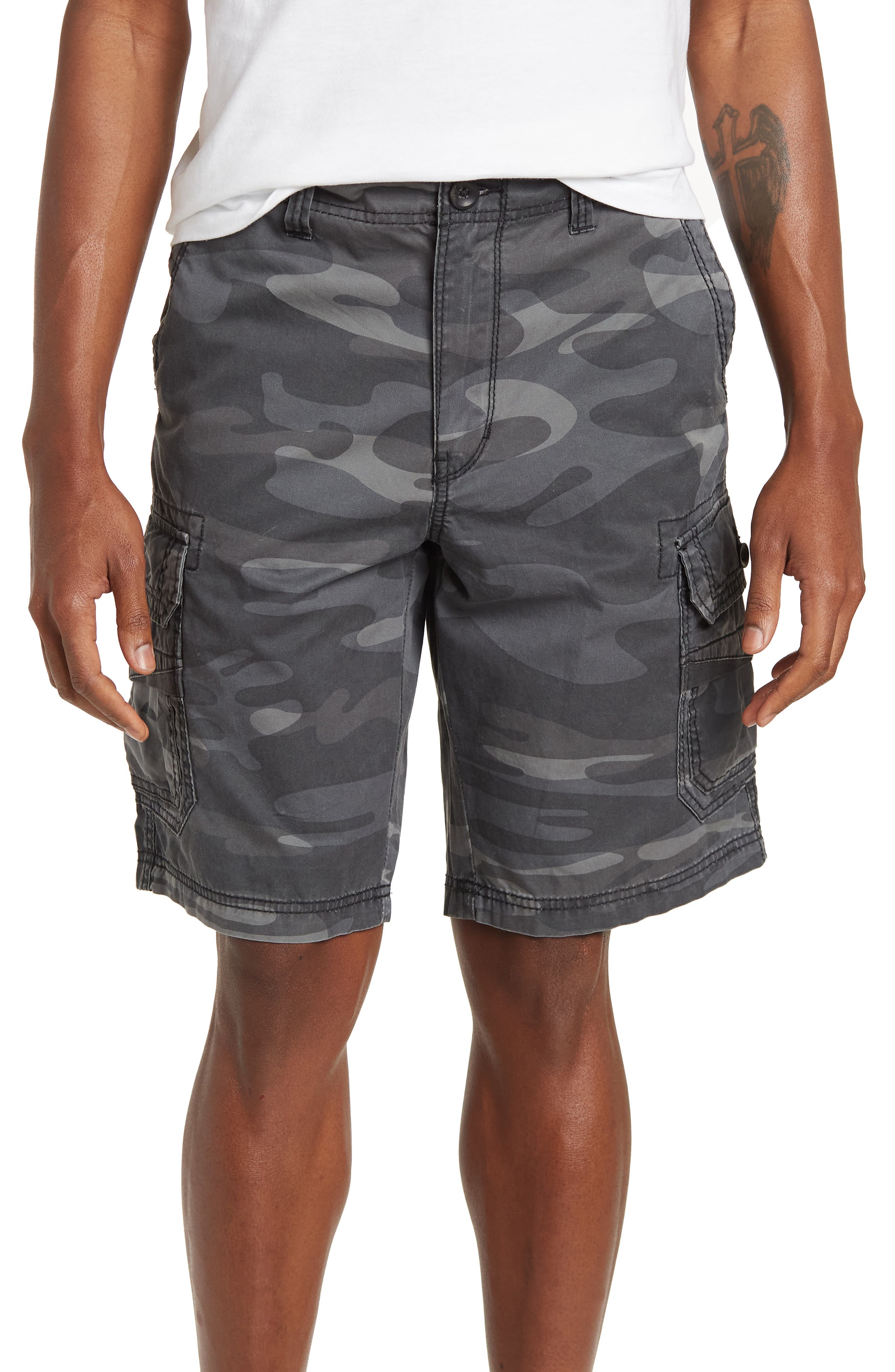 Union Fairview Camo Print Cargo Shorts