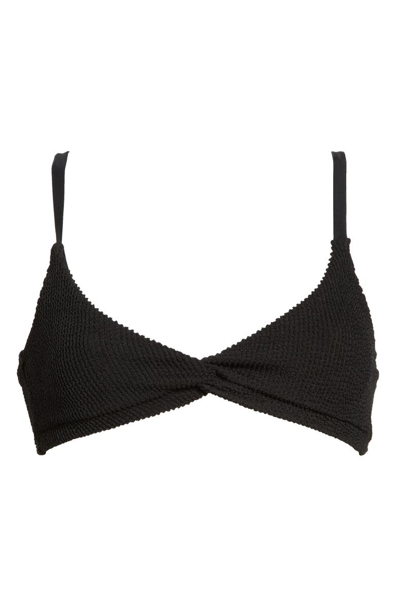 Good American Always Fit Twist Bikini Top, Alternate, color, Black