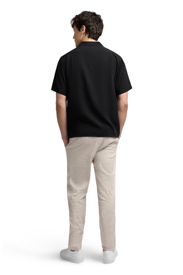 Tencel Convertible Vacation Shirt, Alternate, color, Black