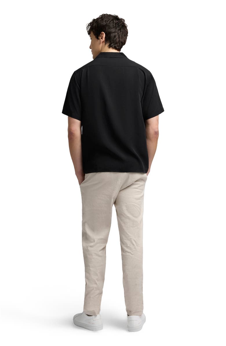 Onia Tencel Convertible Vacation Shirt, Alternate, color, Black