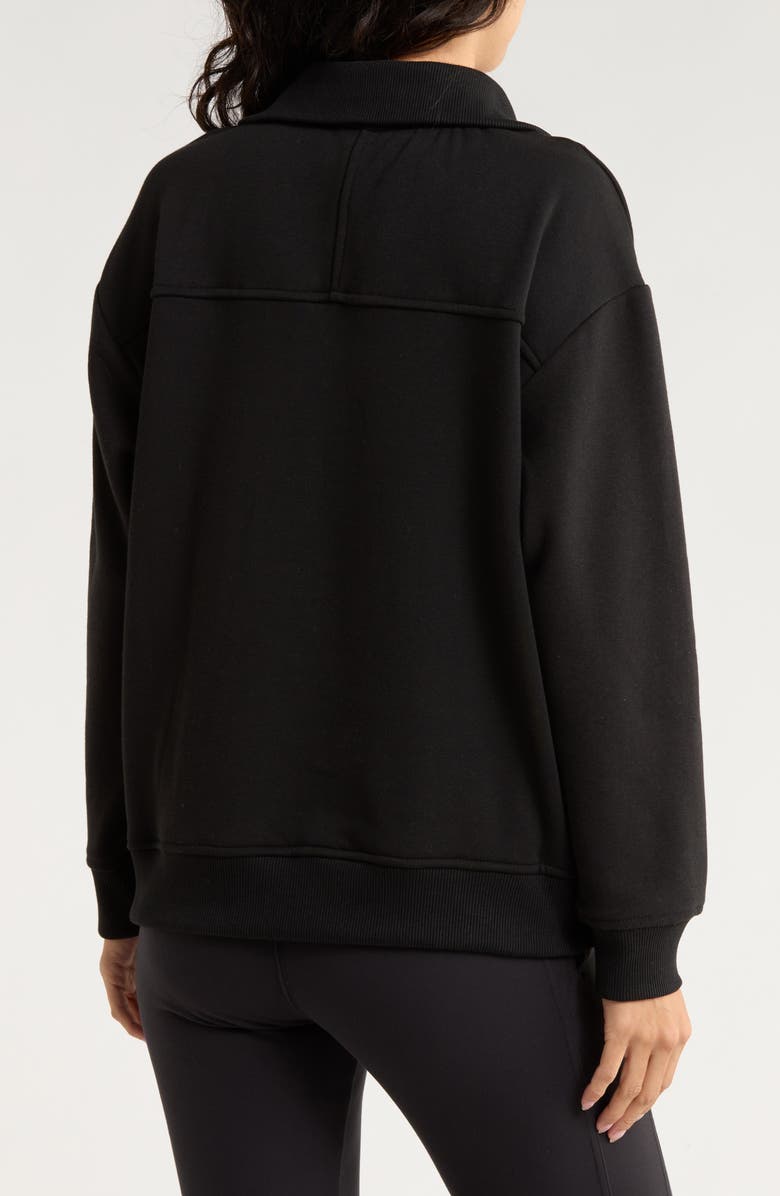 APANA Soft Summit Quarter Zip Sweatshirt, Alternate, color, Rich Black