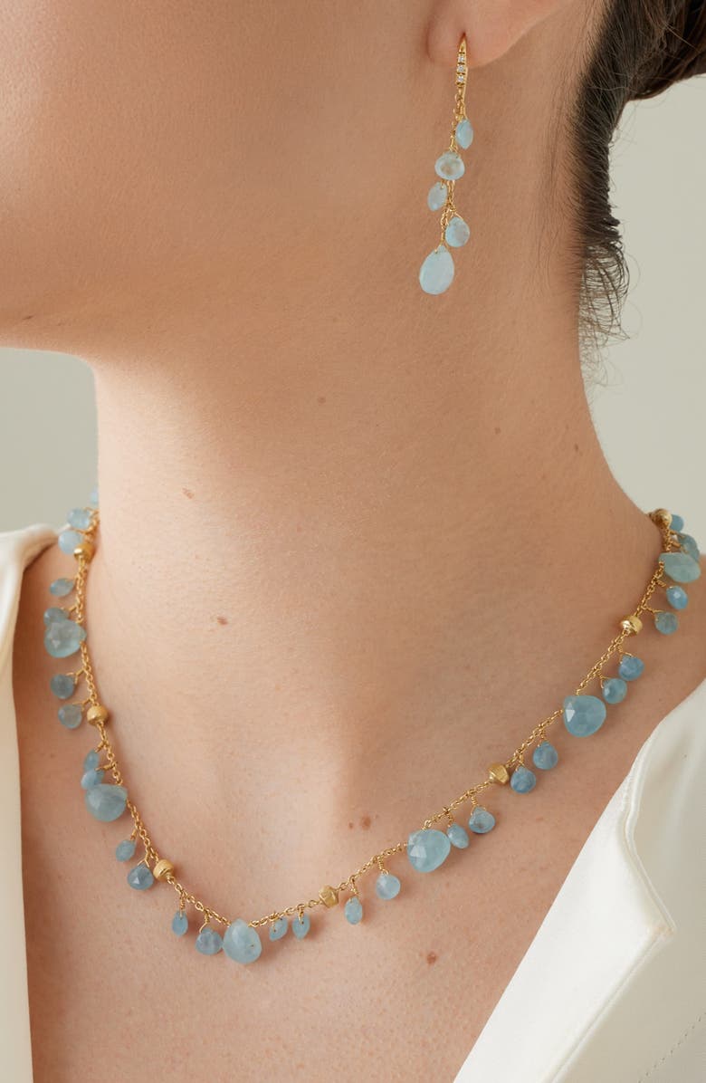 Marco Bicego Paradise Aquamarine Necklace, Alternate, color,