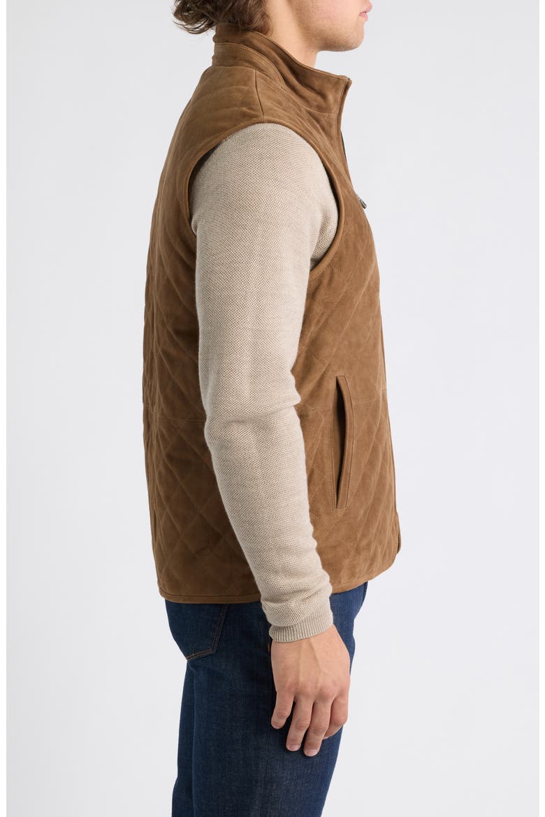 Essex Quilted Suede Vest, Alternate, color, SAWGRASS