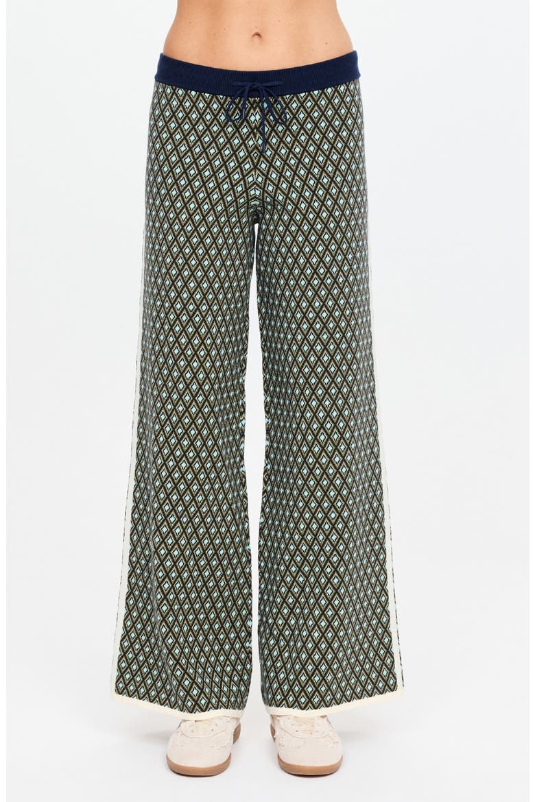 Viva High Waist Knit Straight Leg Pants, Main, color, GEO