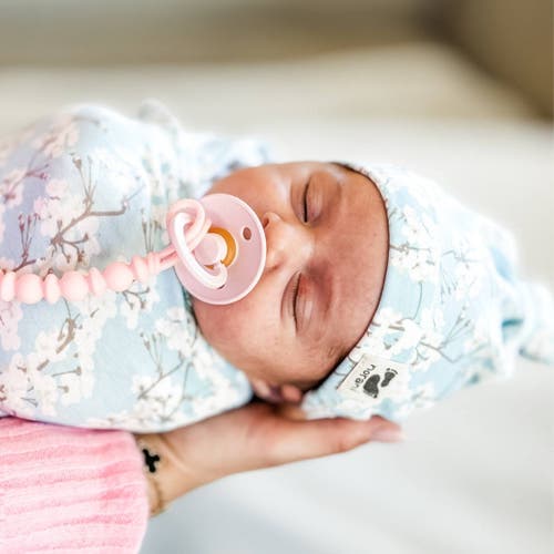 Norani Organic Snugababe Swaddle Sleep Pod With Arm Inserts In Cherry Blossoms