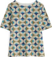 Seasalt Cornwall Poisson Print Organic Coton T-Shirt