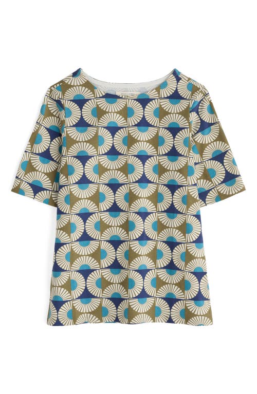 Seasalt Cornwall Poisson Print Organic Coton T-shirt In Multi