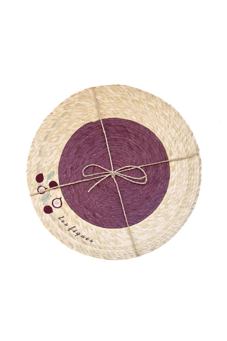 Double Sided Placemat with Embroidery, Alternate, color, Les Figues