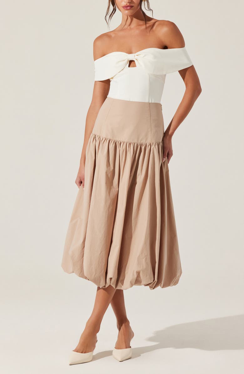 ASTR the Label Telayna Off the Shoulder Top, Alternate, color, Off White