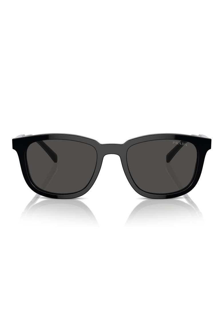 55mm Pillow Sunglasses, Main, color, BLACK/ GREY