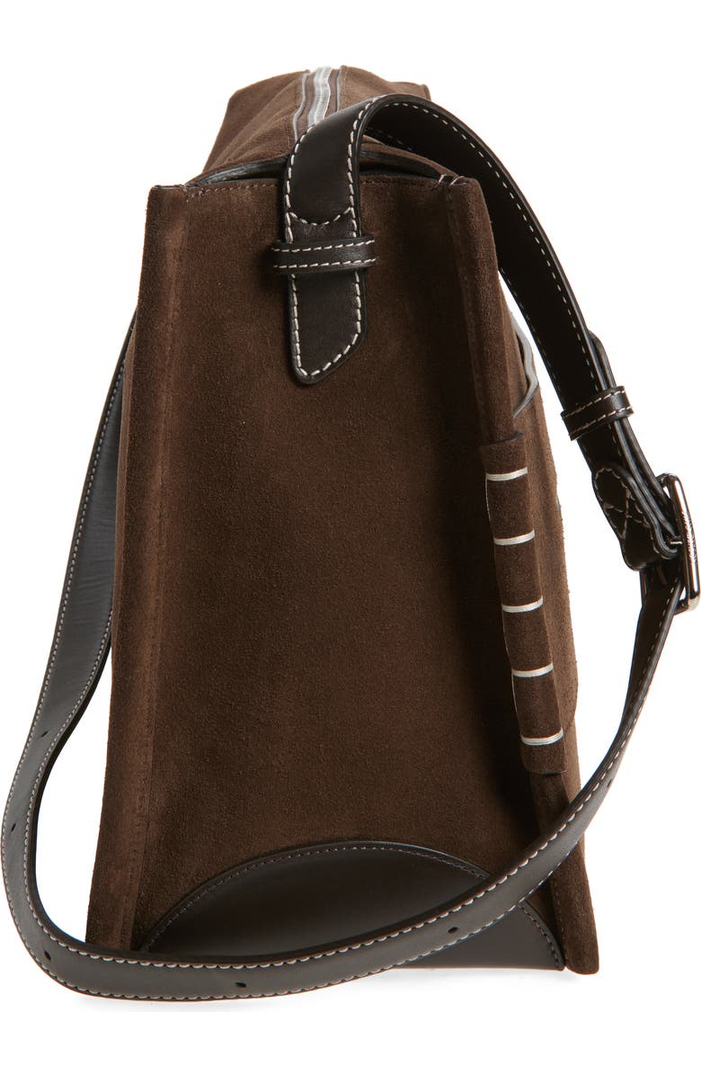 JW Anderson Loafer Suede Messenger Bag, Alternate, color, Brown 600