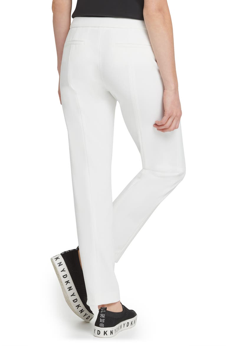 Flat Front Straight Leg Career Pants, Alternate, color, IVORY