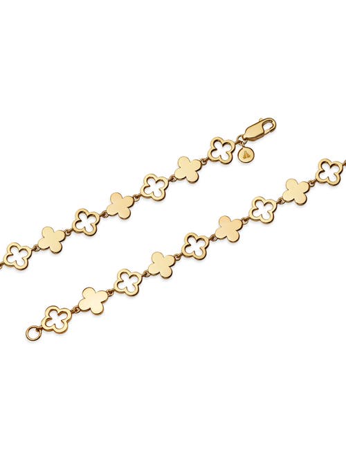 Devata Clover Chain Bracelet In Gold