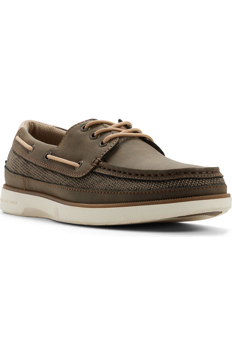 Sperry Hull 3-Eye Boat Shoe, Main, color, Olive