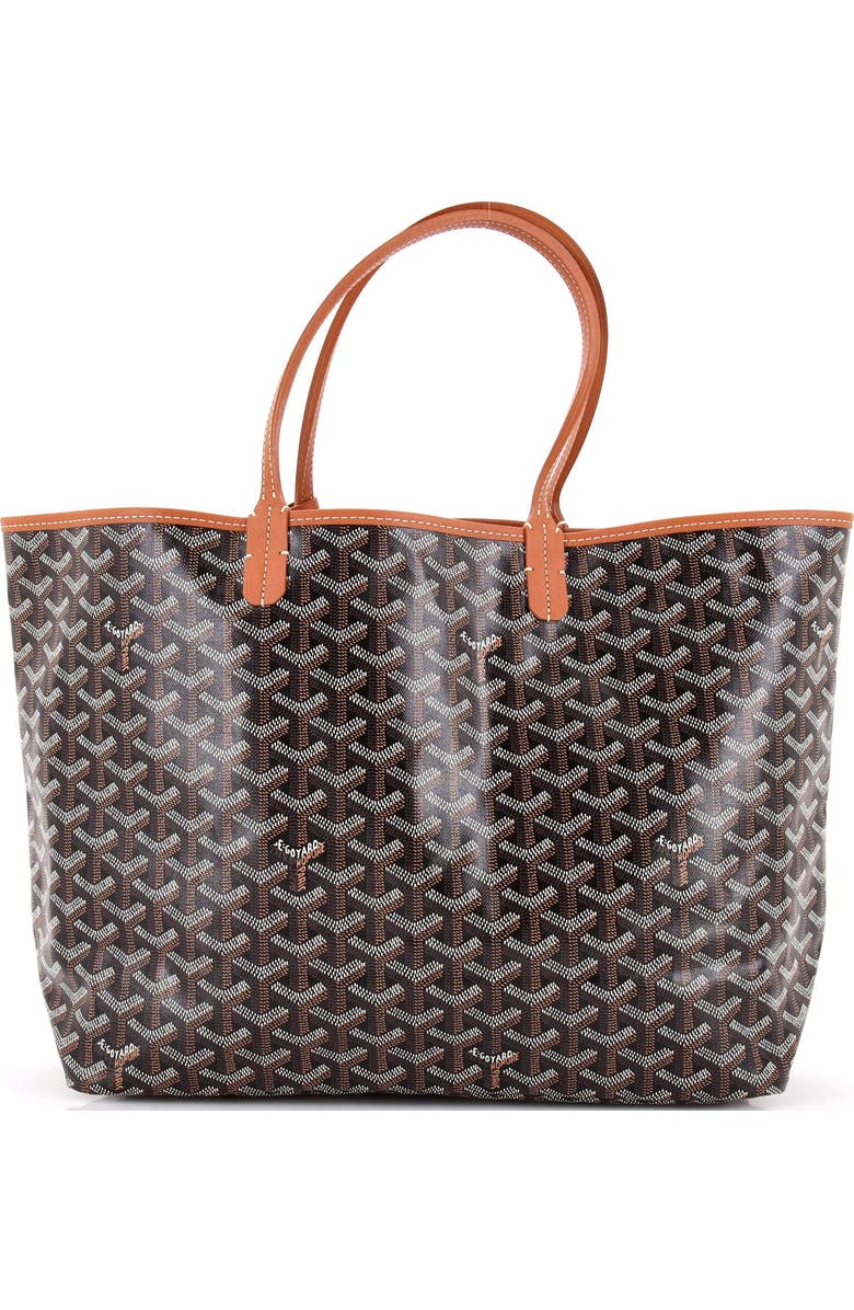 Pre-Owned Goyard Saint Louis Tote Coated Canvas PM, Main, color, Brown