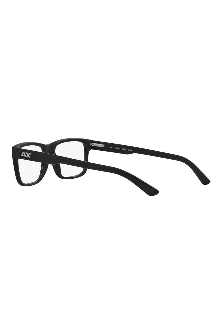 53mm Rectangular Optical Glasses, Alternate, color, MATTE BLACK