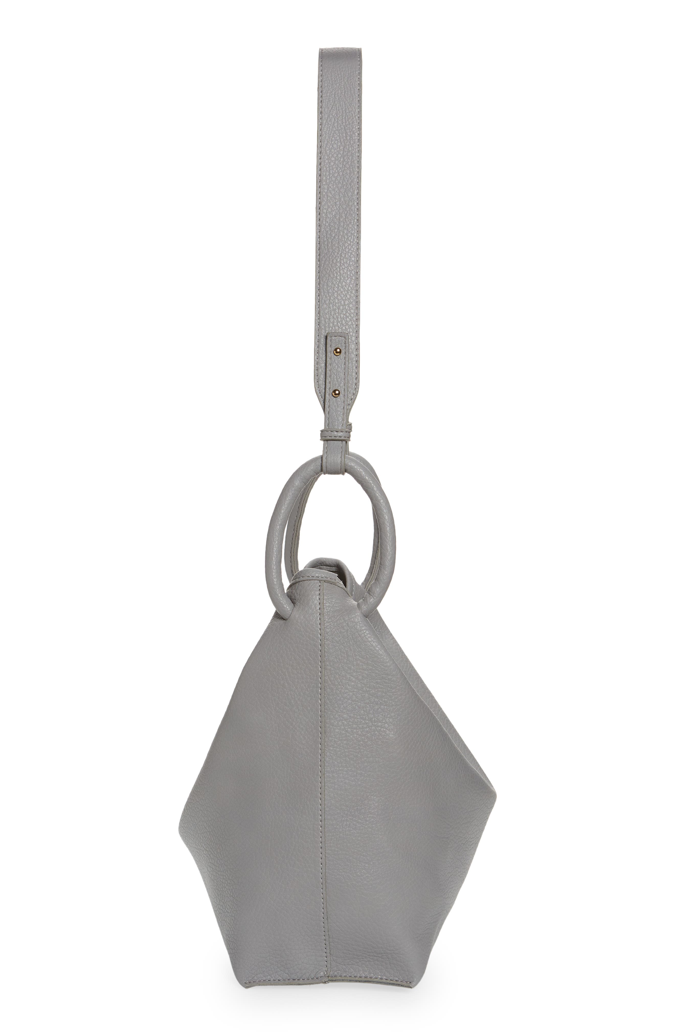 Street Level Slouchy Faux Leather Leather Shoulder Bag, Alternate, color, 