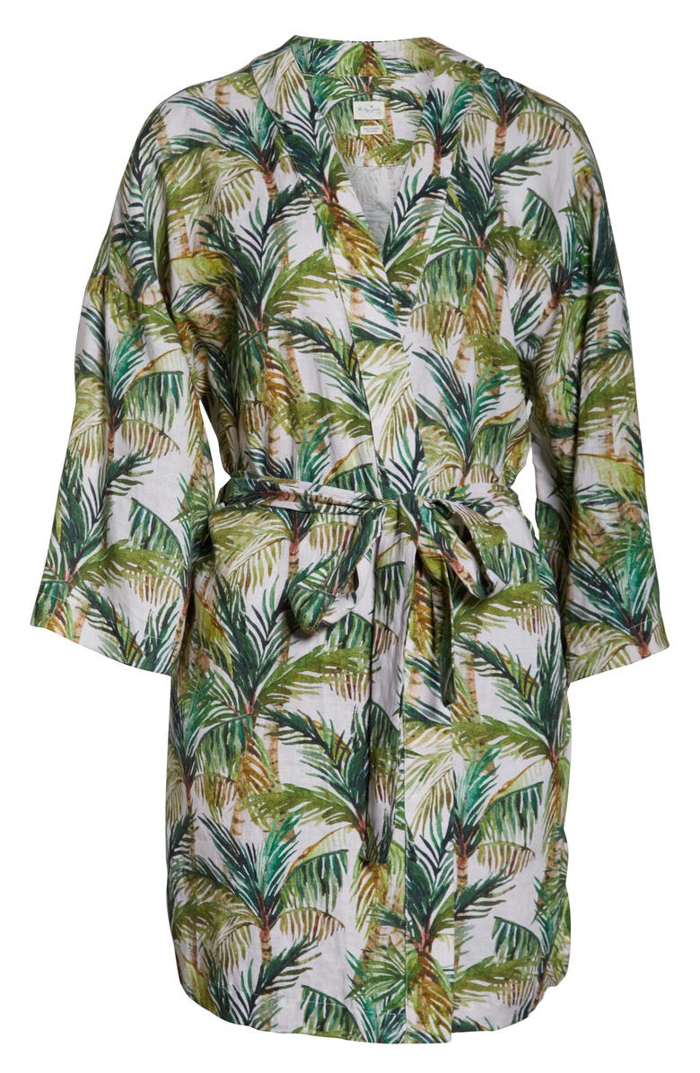 The Lazy Poet Lola Frond Print Short Robe, Alternate, color,