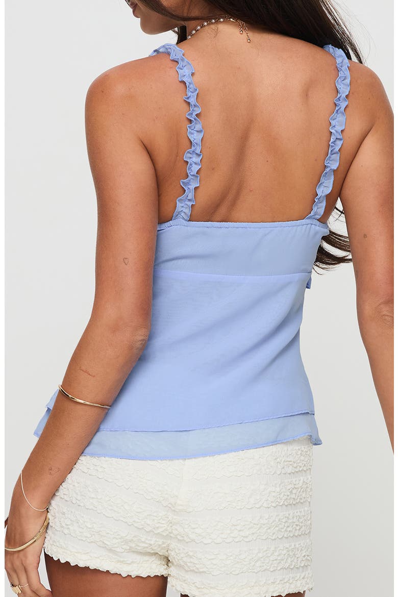 Taini Ruffle Chiffon Camisole, Alternate, color, BLUE