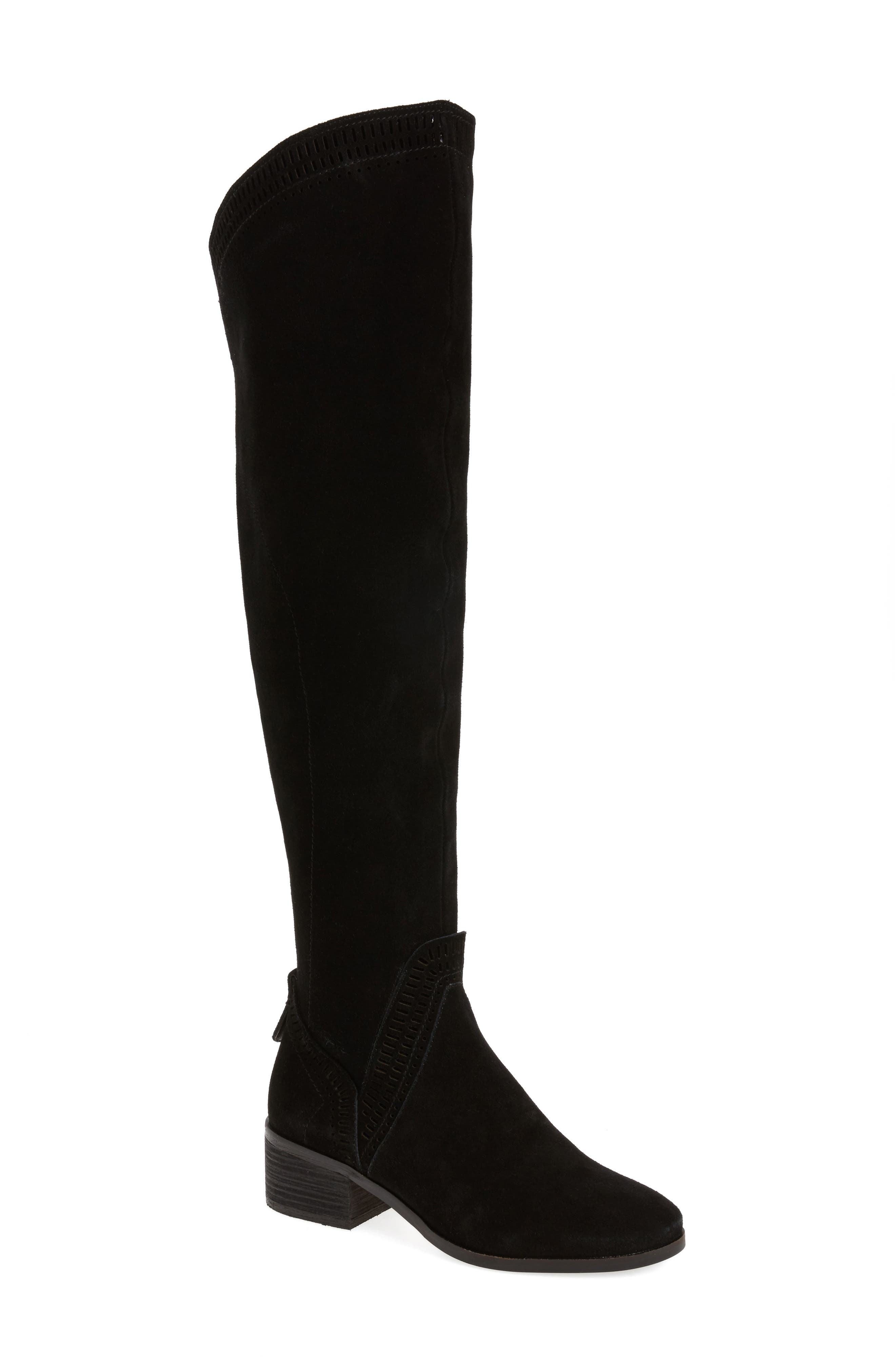 Karinda Over the Knee Boot, Main, color, BLACK SUEDE