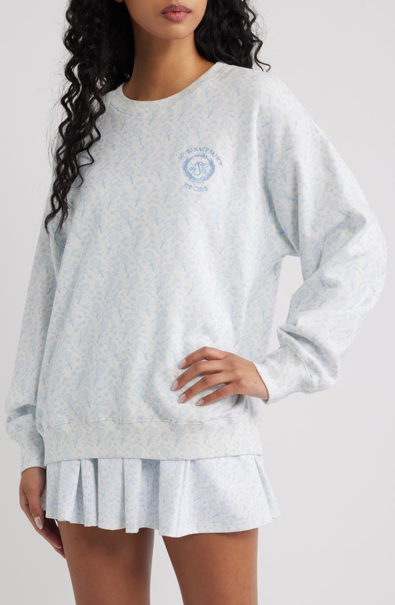 LoveShackFancy Palo Oversize Sweatshirt, Main, color, 