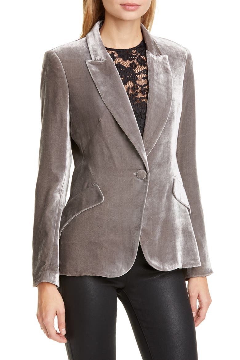 Velvet Blazer, Alternate, color, EIFFEL TOWER GREY