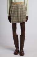 Moncler Plaid Wrap Skirt