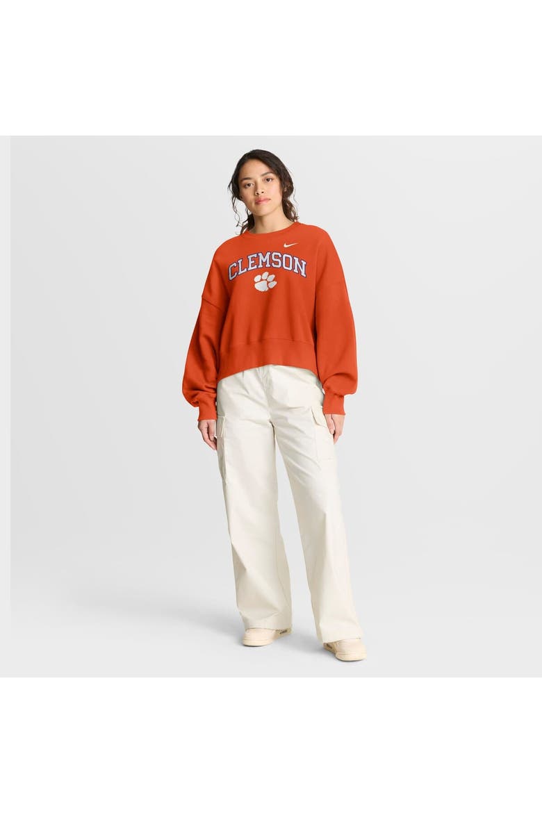 Women's Nike Orange Clemson Tigers Oversized Phoenix Arch Pullover Sweatshirt, Alternate, color, Orange