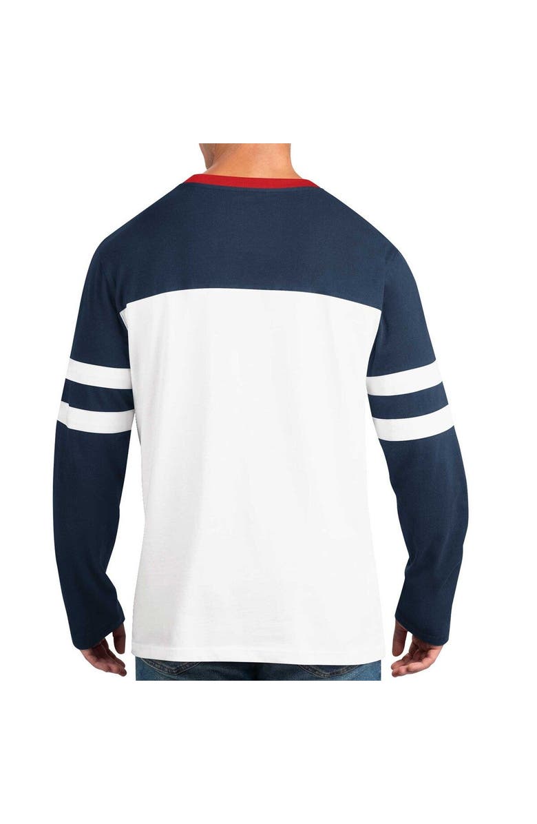 STARTER Men's Starter Navy/White New England Patriots Halftime Long Sleeve T-Shirt, Alternate, color, Navy
