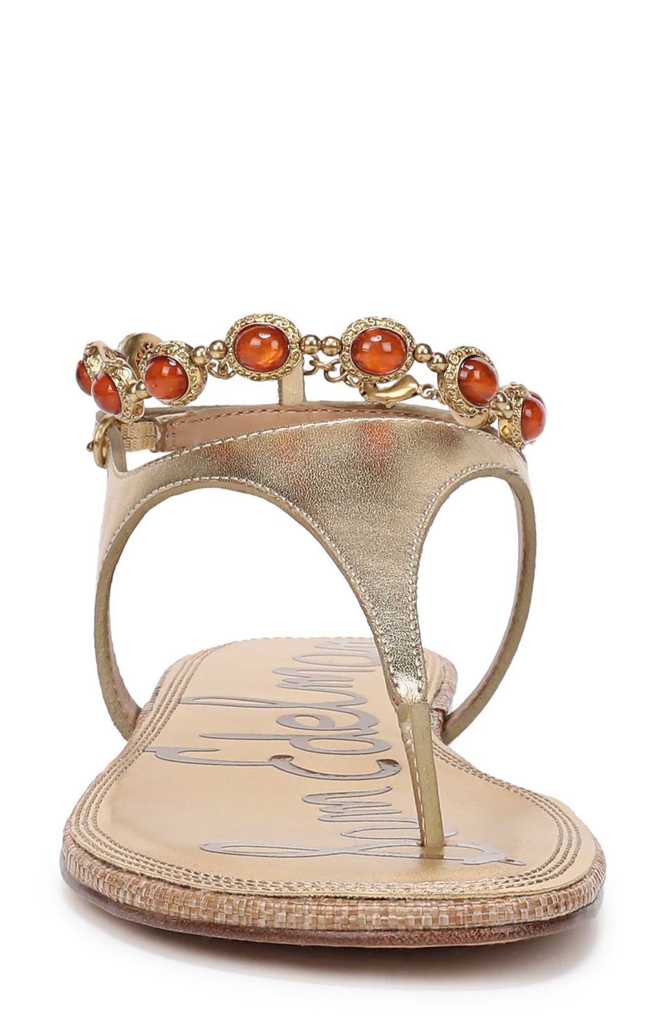 Canna Ankle Strap Sandal, Alternate, color, AMBER GOLD