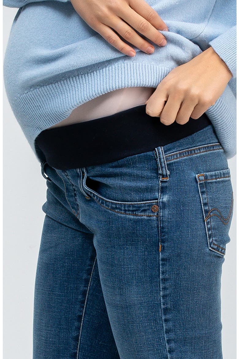Flare Maternity Jeans, Alternate, color, MED LIGHT WASH