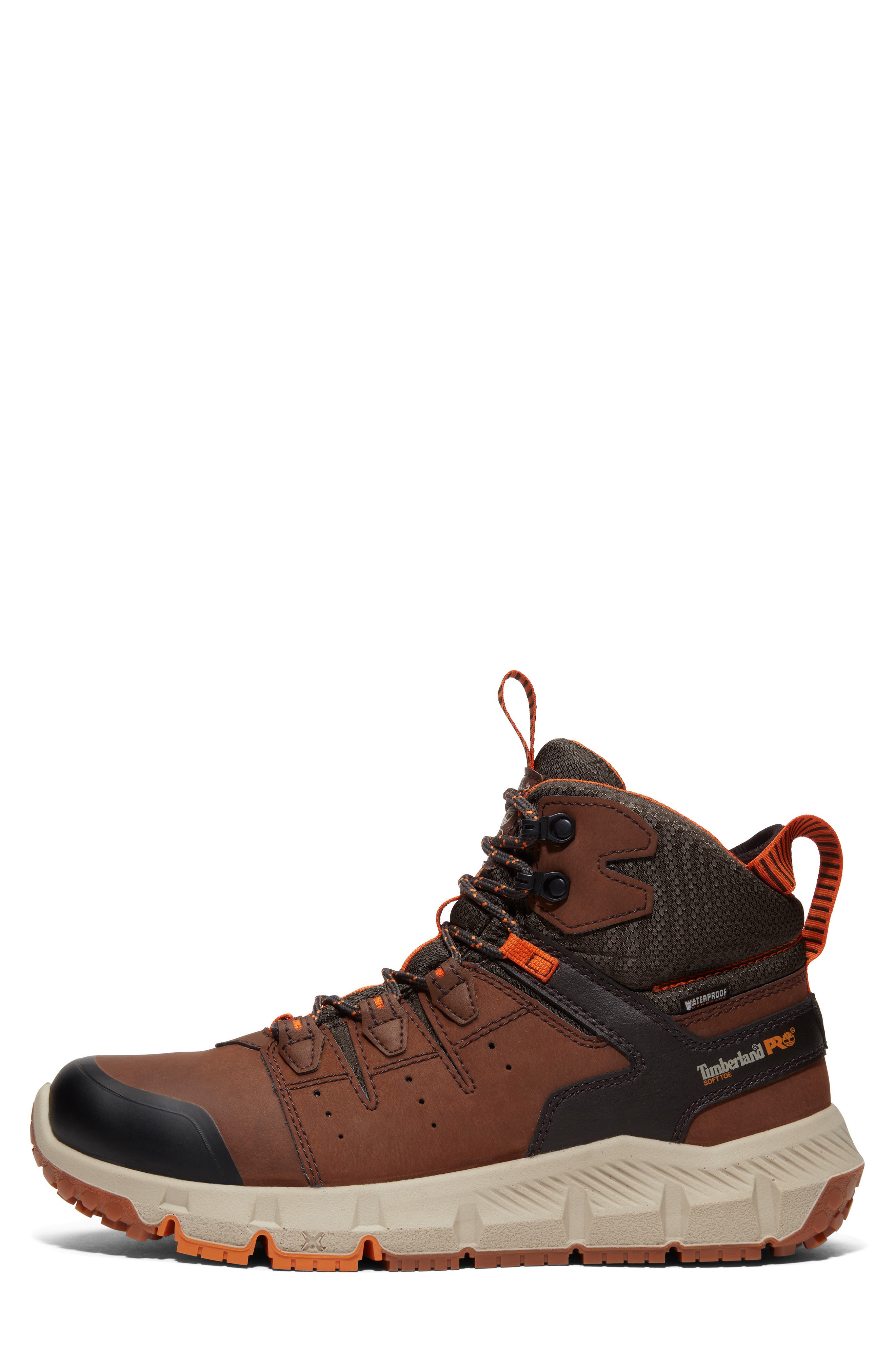 Tempe 6-Inch Soft Toe Waterproof Work Boot, Alternate, color, MEDIUM BROWN LEATHER