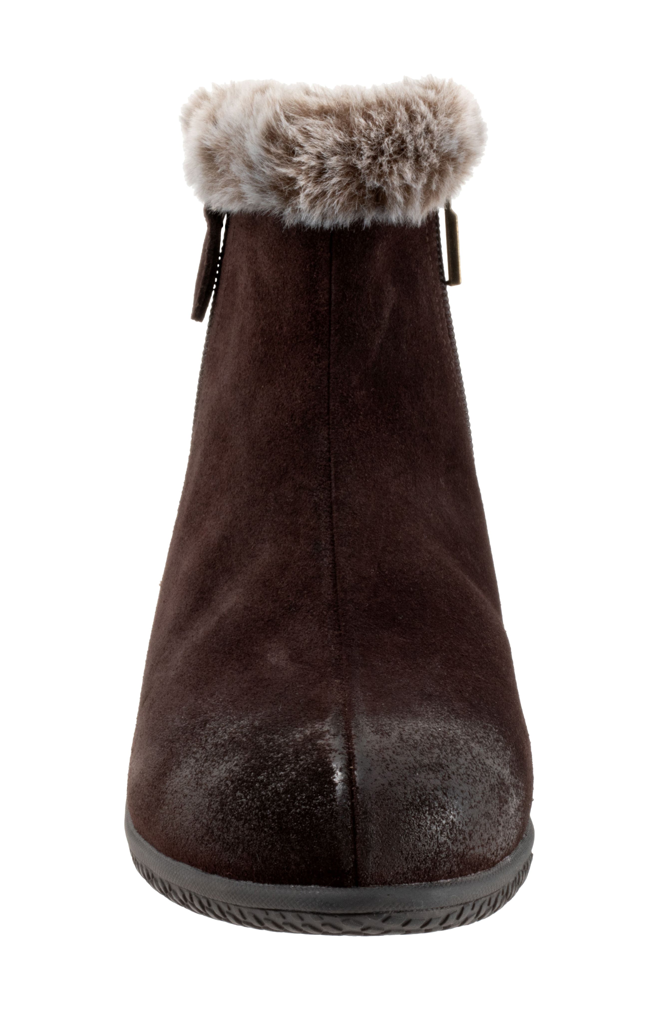 SoftWalk<sup>®</sup> Helena Faux Fur Trim Bootie, Alternate, color, 