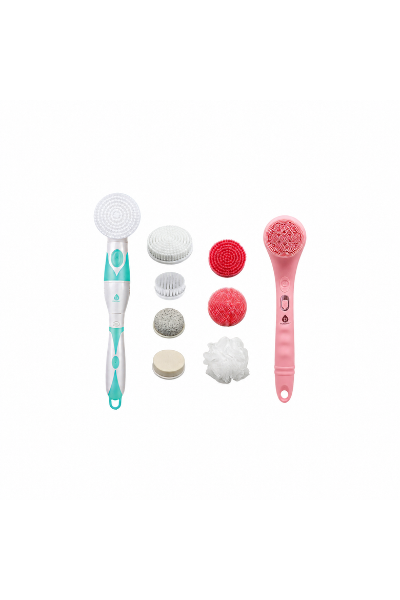 2-Piece Cleansing Brush Bundle  - Complete Face & Body Skincare Set, Main, color, Multicolor