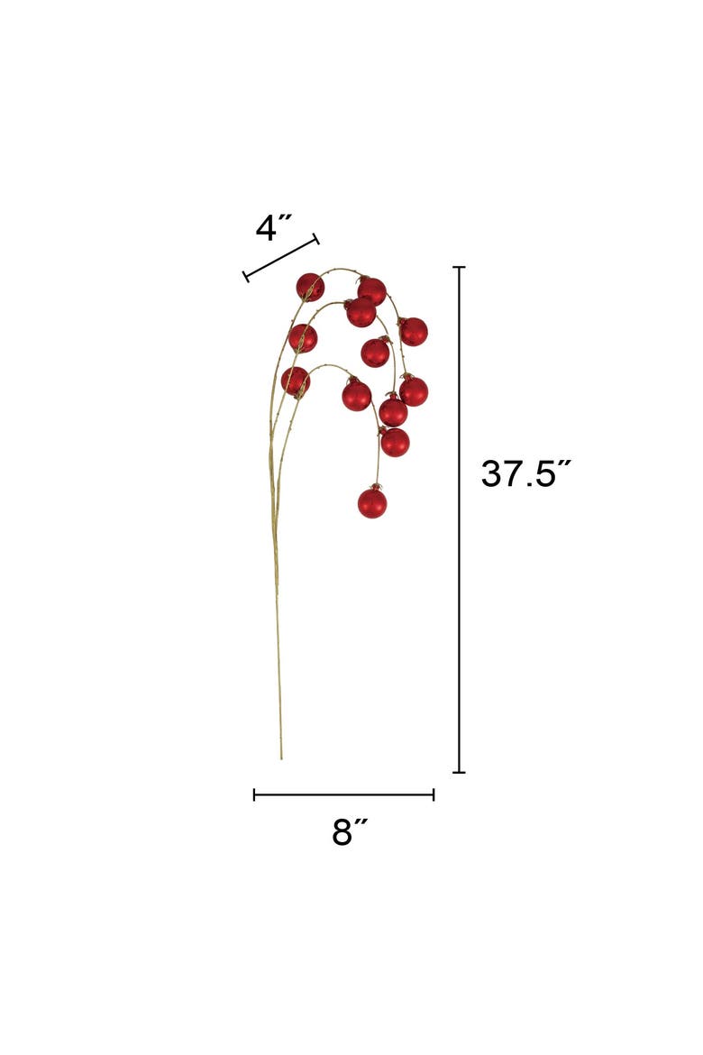 Polyethylene Ball Spray with Iron Stem, Alternate, color, Red