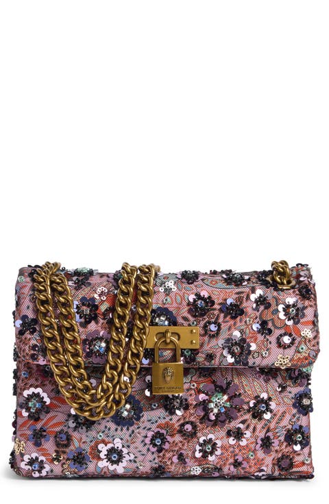 Sequin Flower Mini Brixton Shoulder Bag