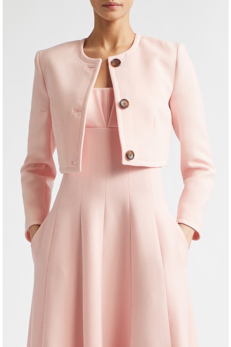 Lizette Crop Wool Crepe Jacket, Main, color, LIGHT PINK