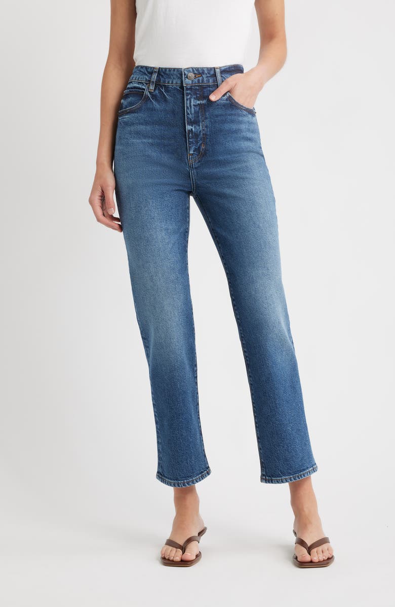 FRAME The Ruler High Waist Ankle Straight Leg Jeans, Main, color, Nebula