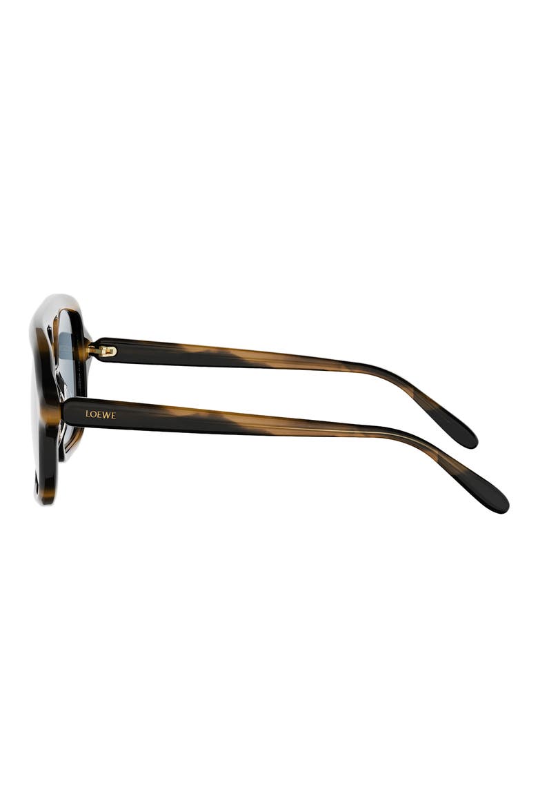Slim Rectangular Sunglasses, Alternate, color, DARK HAVANA / BLUE