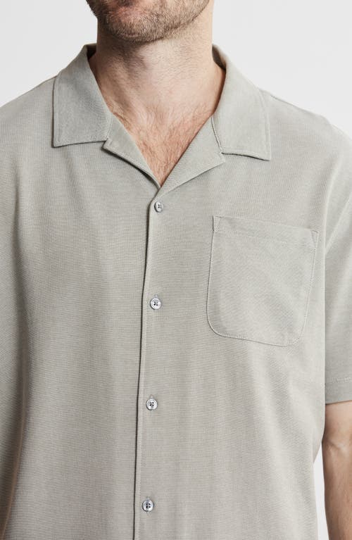 Jachs Short Sleeve Knit Oxford Button-up Shirt