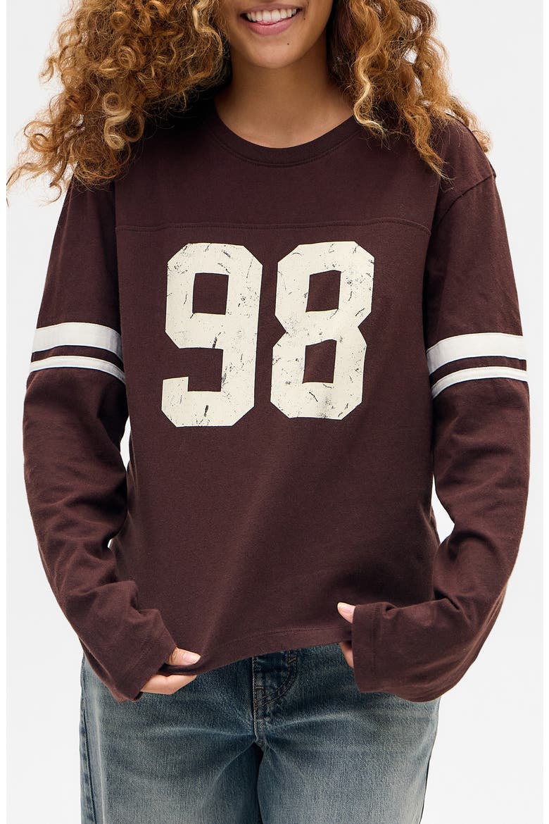 98 Long Sleeve Graphic T-Shirt, Main, color, BROWN