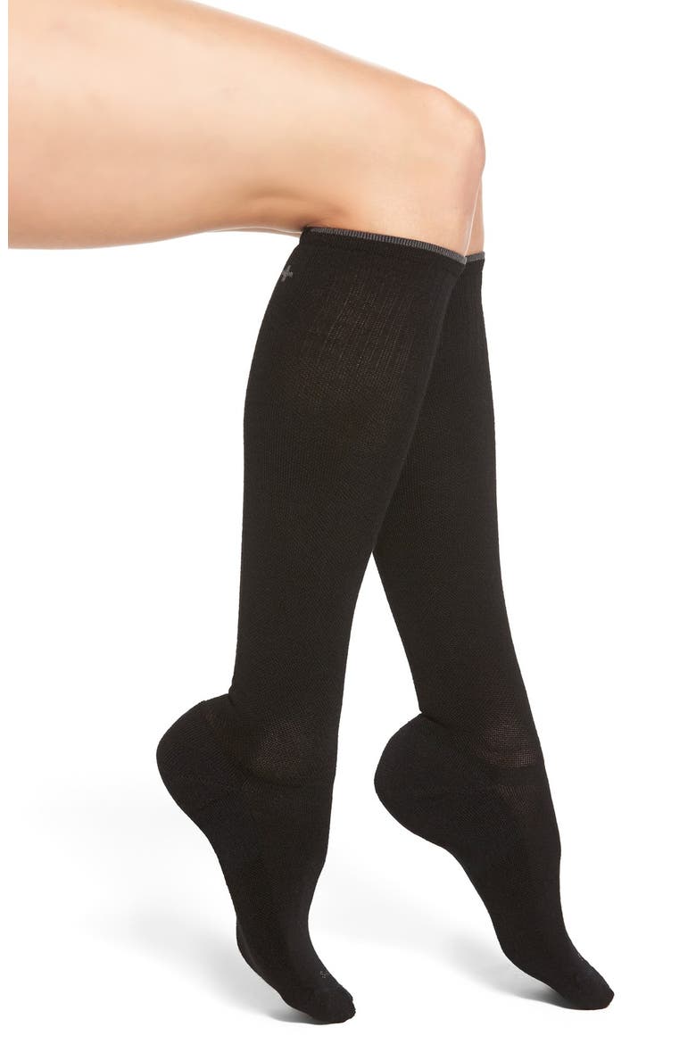 Circulator Compression Socks, Main, color, BLACK