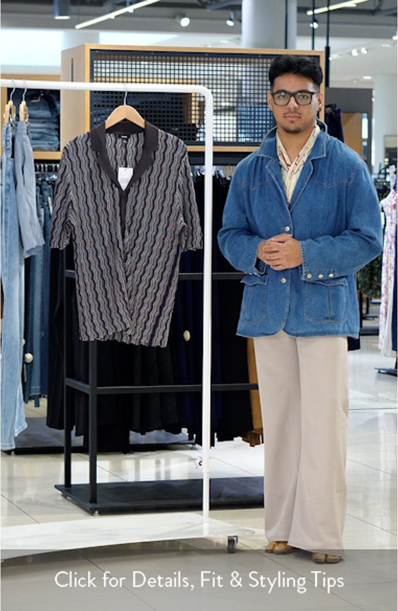 Drake Button-Up Knit Stripe Shirt, sales video thumbnail