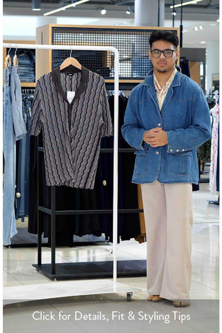 Drake Button-Up Knit Stripe Shirt video